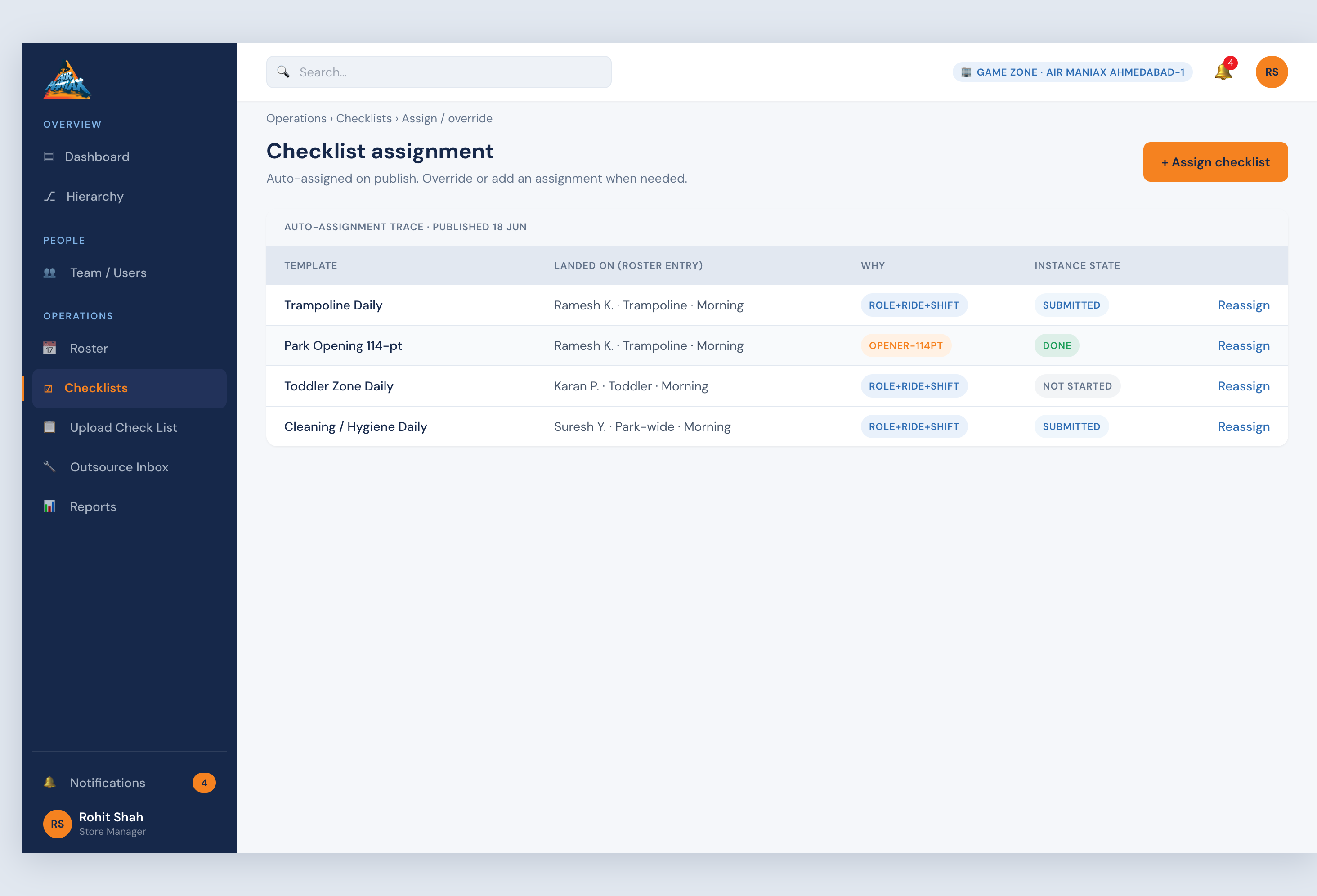 Checklist Assign