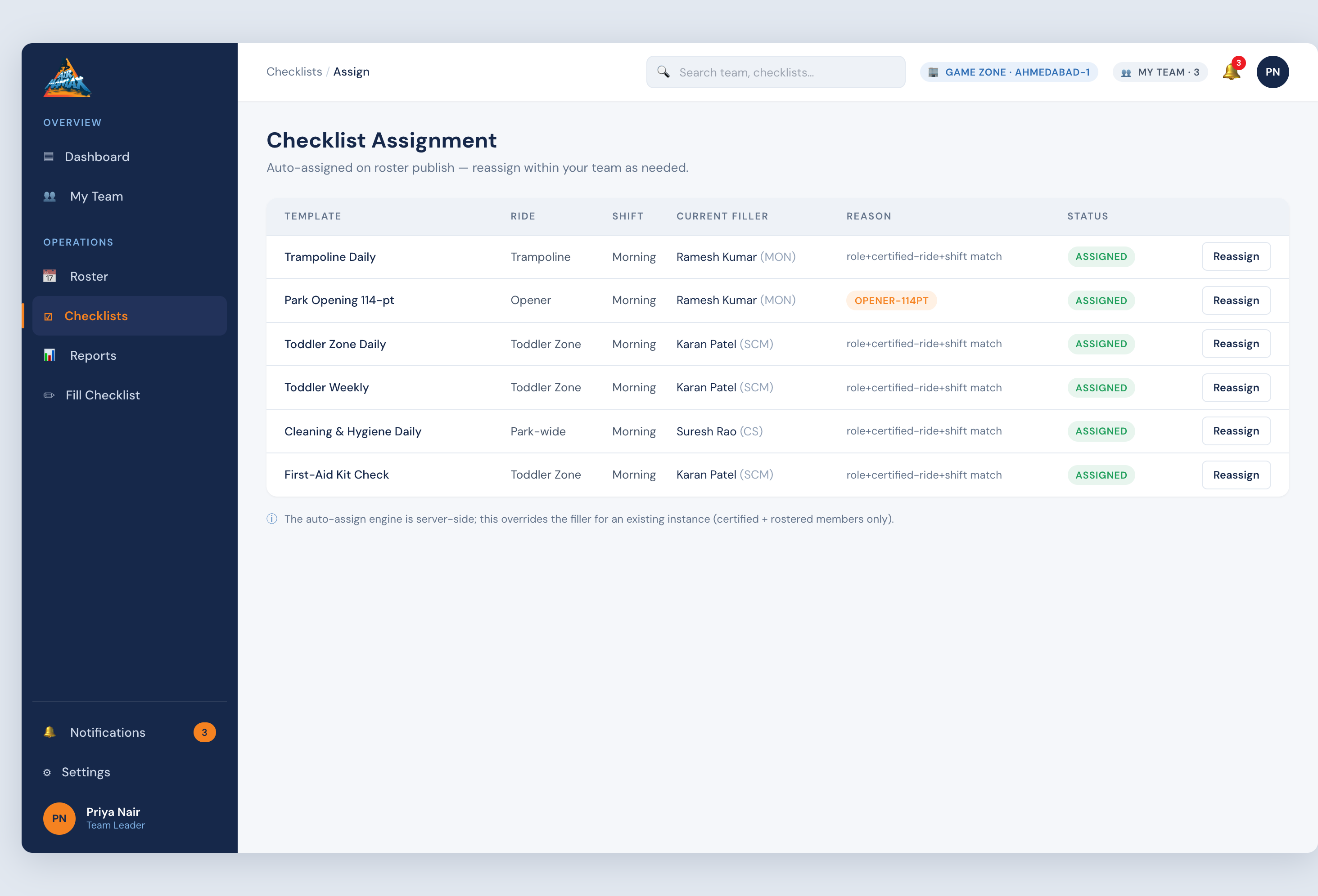 Checklist Assign